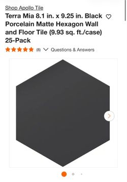 Black Hexagon Floor Tiles