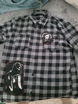 Ghostface Scream Flannel, Men's Medium