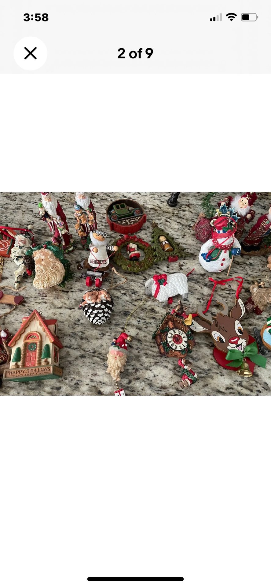 Lot Of 50.  + Vintage Christmas Tree Ornaments 