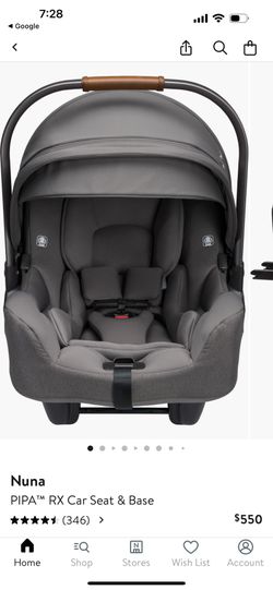 Nuna Cart Seat With Stroller Adapter