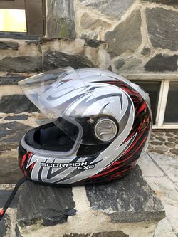 Scorpion exo motorcycle helmet.