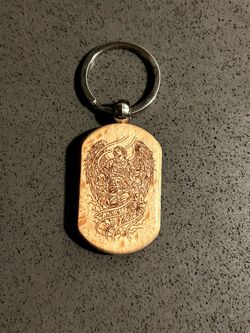 Custom Laser Engraved Wooden Keychains