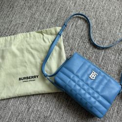 Burberry Lola Double Pouch Bag In Blue