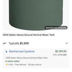 1000 Gallon Water Tank 
