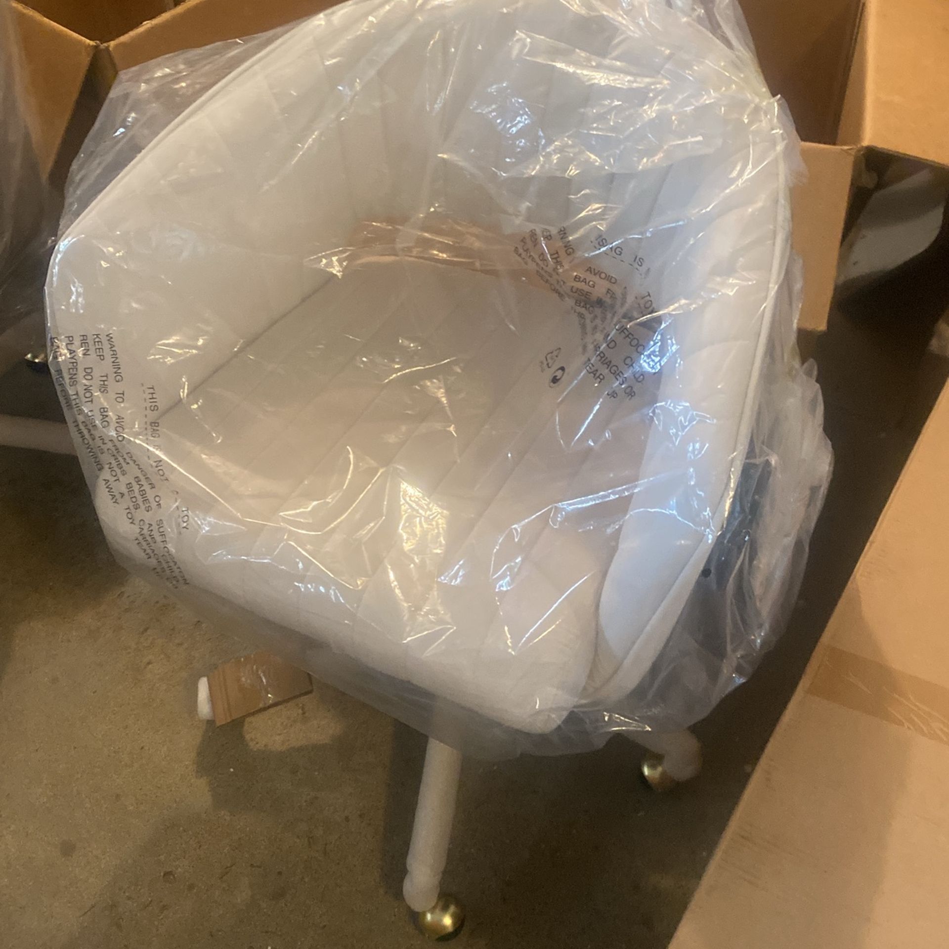 Beige Swivel Office Chair Brand New