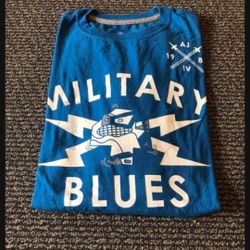 NEW Nike Men Military Blues Cotton Tee T-shirt Sneakers Shoes Matching Short Wear Men Size L