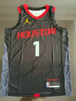 Men's S-2XL Houston Rockets Amen Thompson Nike Association Swingman Black Jersey