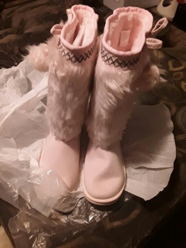 Fuzzies Pom Pom Fuzzy Light Pink Boots Us Size 5 Uk 4 Eur 37
