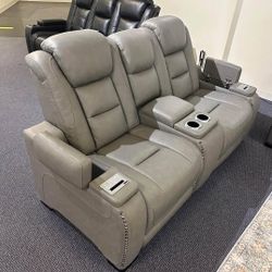 Color Options Power Reclining Leather Sofa, Power Reclining Leather Loveseat ⭐$39 Down Payment with Financing ⭐ 90 Days same as cash