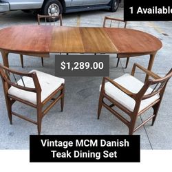 Vintage MCM Danish Teak Dining Set