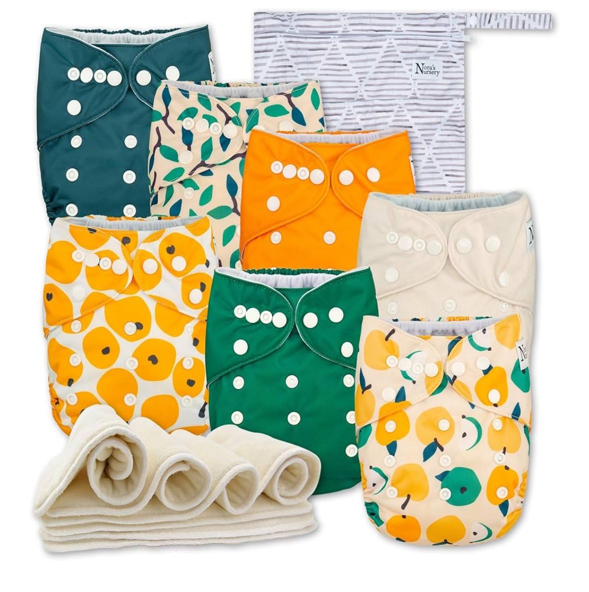 Nora’s Nursery Cloth Reusable Diapers-New