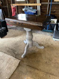 A butcher box table not so much use in the kitchen, but as an end table for lamps or other things