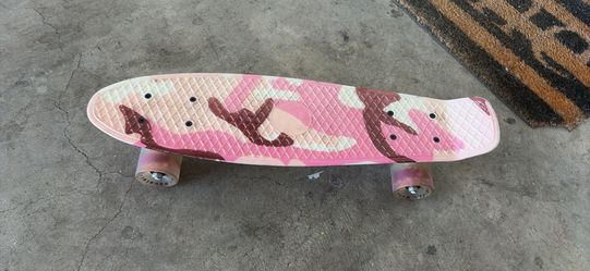 pink skateboard