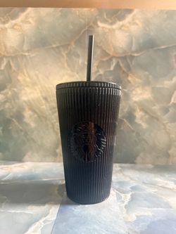 Starbucks Black Ribbed Cold Cup Tumbler