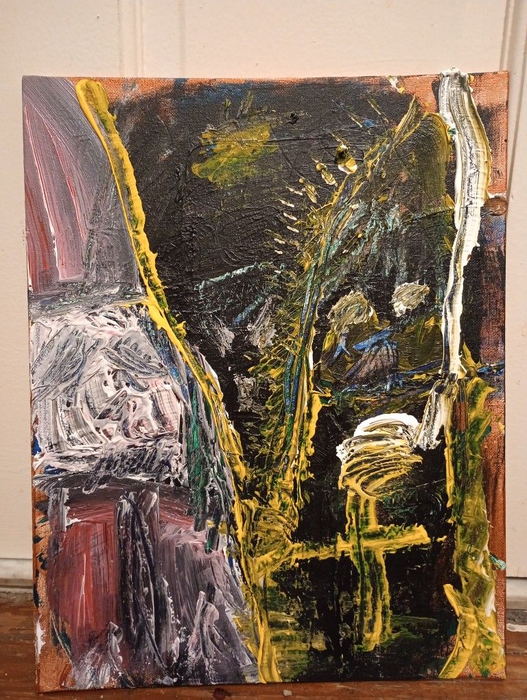 Abstract Painting Acrylic on Canvas Panel 14" x 11" *40.00* Home Decor Artwork