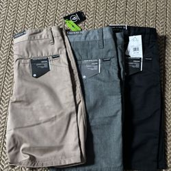 5 NEW Boys Volcom frickin chino and hybrid shorts  SIZE 14 (27)