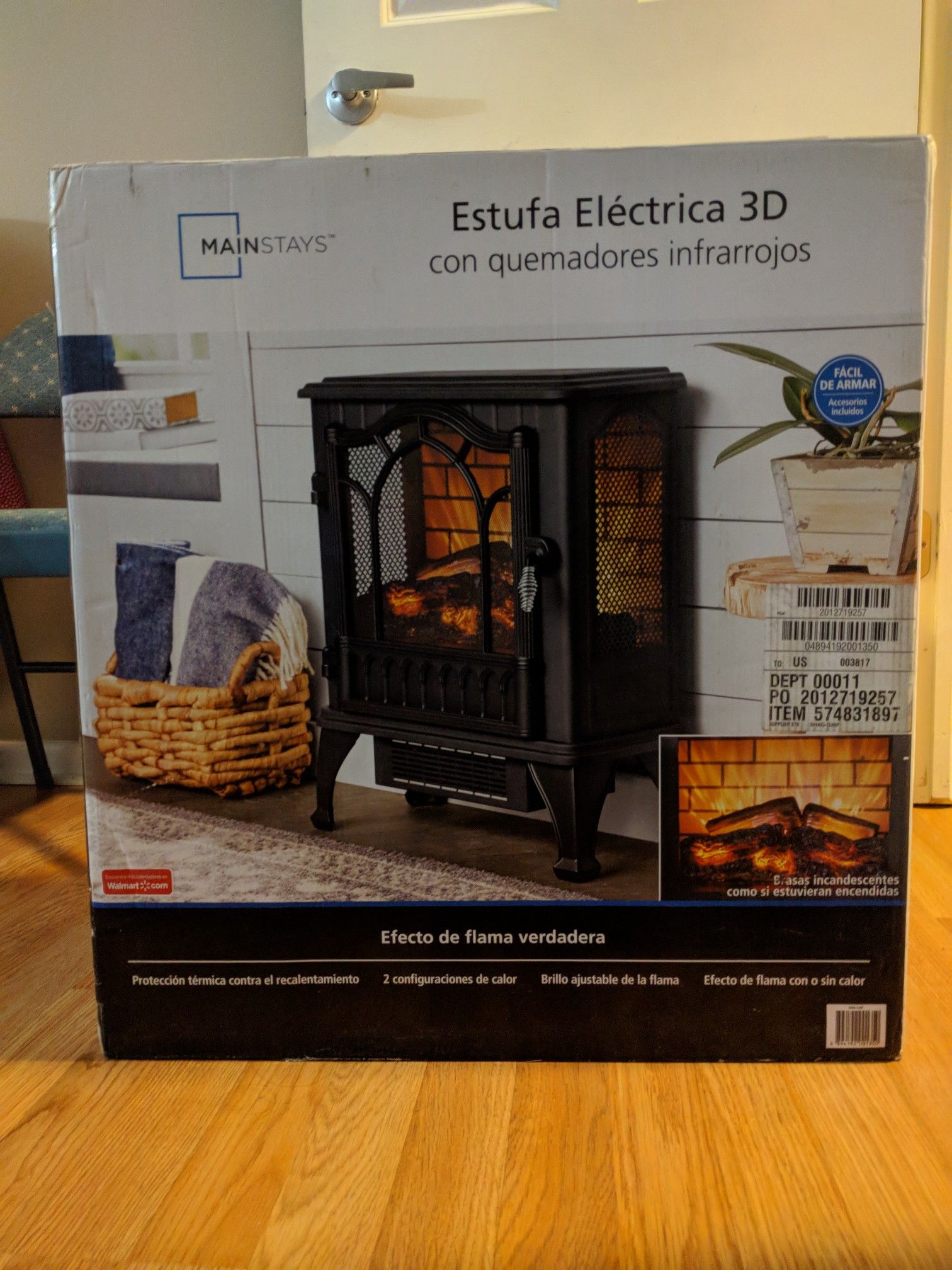 Mainstay 3D Electric Stove with Infrared Quartz Space Heater