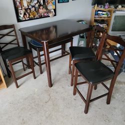 Dining Table, Chairs, And Bench Set