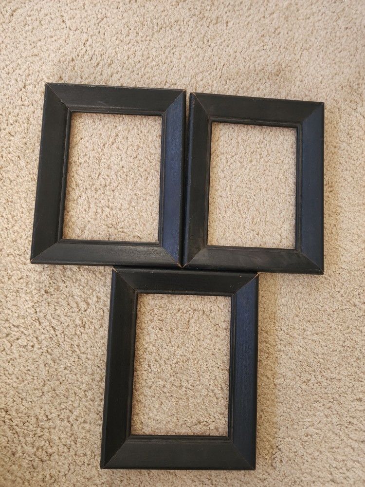 3 Black Wooden Frames