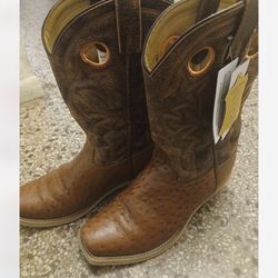  Real Cowboy Boots with Ostrich skin 