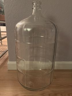 5-gallon glass carboy jug — 2ft tall