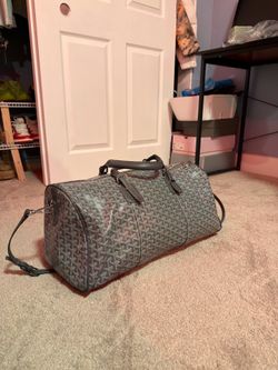 Goyard-Inspired Weekender Duffel Bag – Excellent Condition