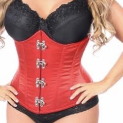 Large Red Daisy Corset 