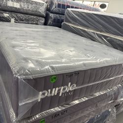 QUEEN SIZE PURPLE LUXE REJUVENATE MATTRESS & BOX SPRING BED SET