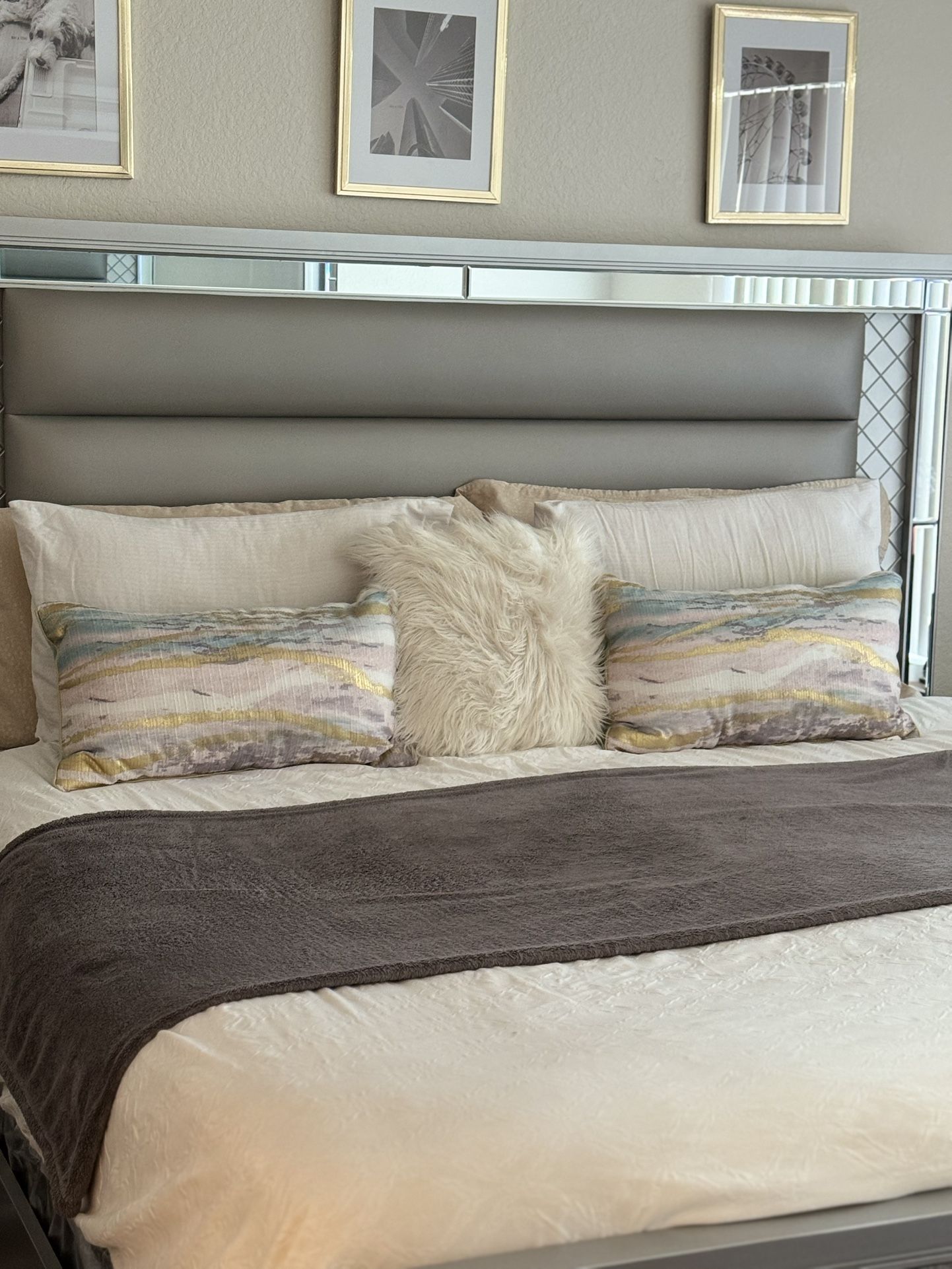 Moving Sale ,bedroom Set,color Grey,king
