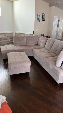 Couch with ottoman