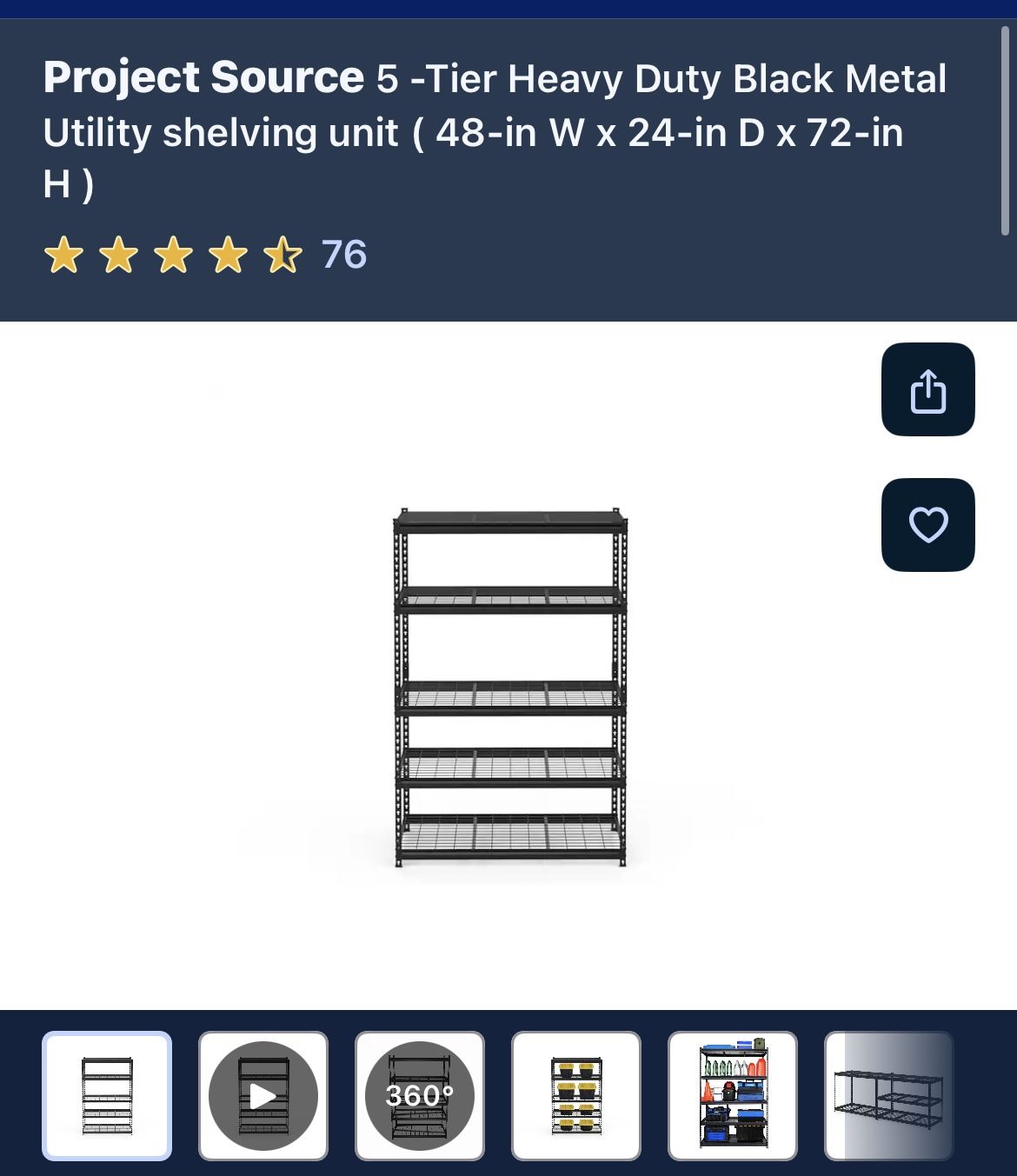 Metel Shelves unopened