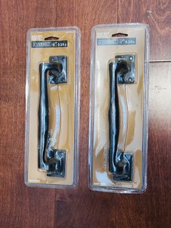 Black Iron Door Pull Handle