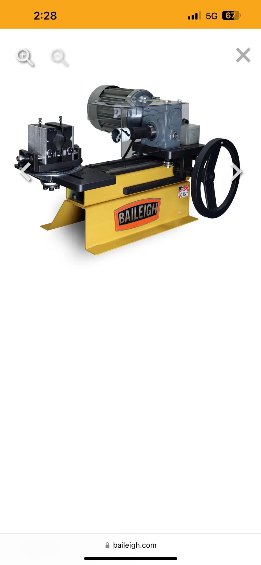 Baileigh Industrial Tube And Pipe Notcher TN-300