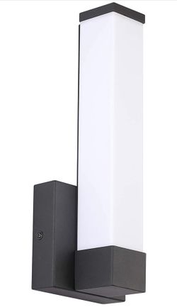 LED Wall Lamps, 7Degobii Modern Black Wall Sconces Lighting Indoor Wall Lights Fixtures 12inch Height 6W 4000K