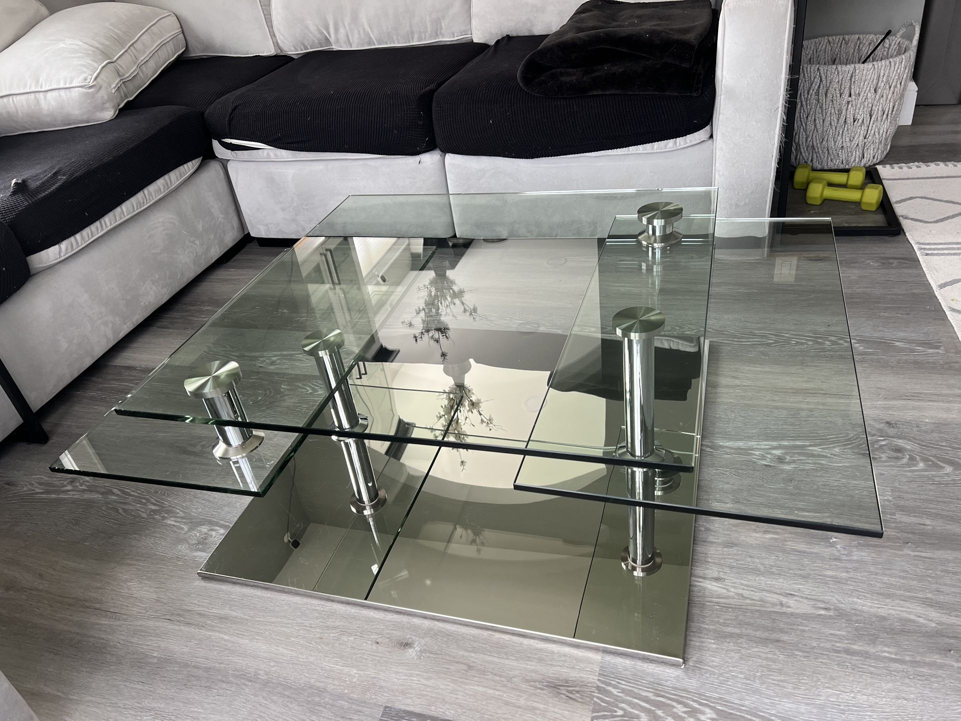 Glass Contemporary Coffee Table