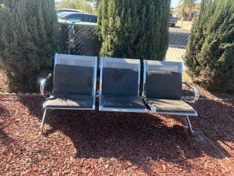 Chrome Gray and Black Bench