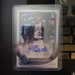 2025 Bowman Chrome Chase Dollander Ssp /25 Auto
