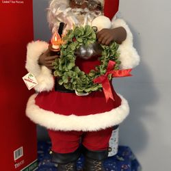 Telco Vintage African American Santa