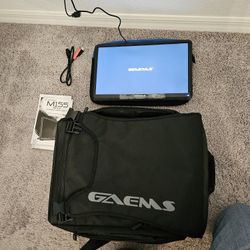 Gaems M155 15.5in Portable Gaming/Streaming Monitor, Case, Backpack and cables