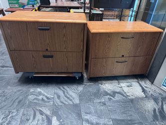 2-Drawer Lateral Wood File Cabinets – Set of 2