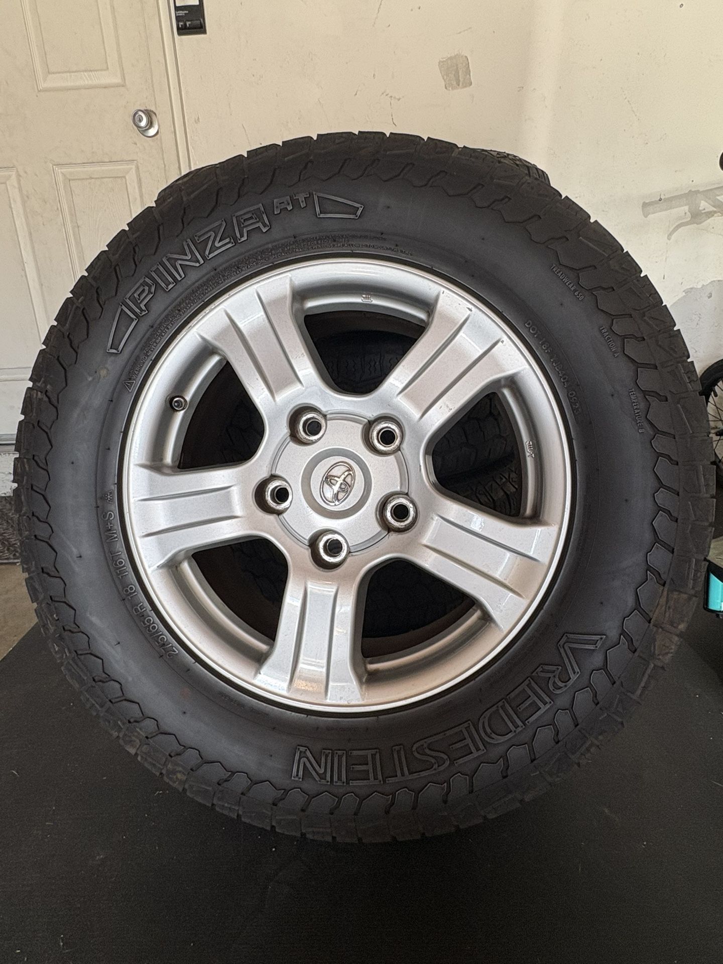 (4) 275/65/18 with Toyota 5 Lug Wheels