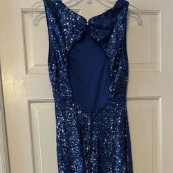 Blue Sequin Dress