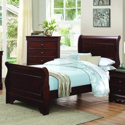 Twin Cherry Sleigh Bed