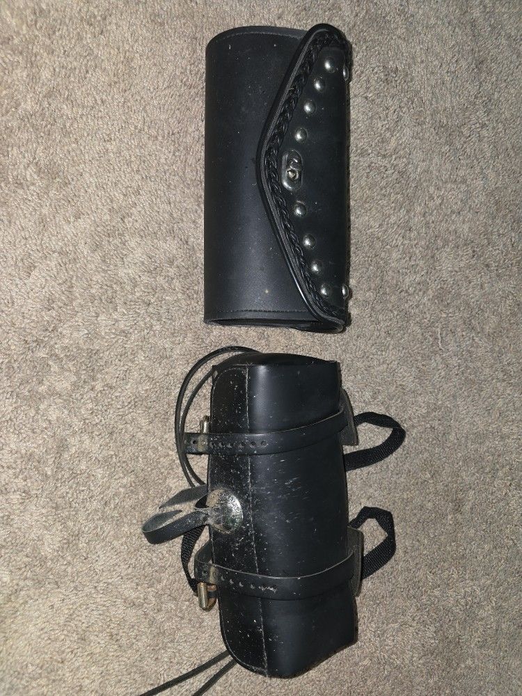 🛠️ Set of Leather Motorcycle Tool Bags – Road-Ready Storage 🛠️