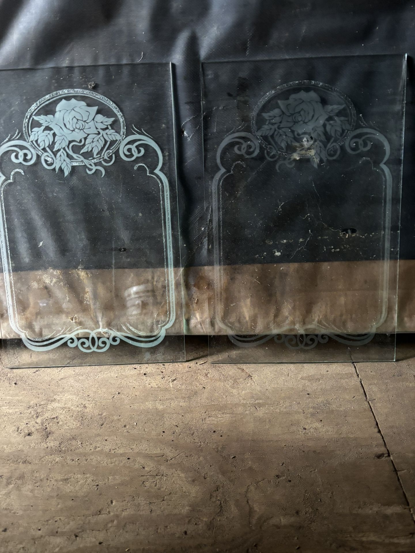 Old Etched Glass