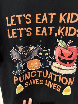 Black Halloween T-Shirt “Let’s Eat, Kids…”
