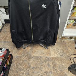 Black Adidas Zip Up Jacket