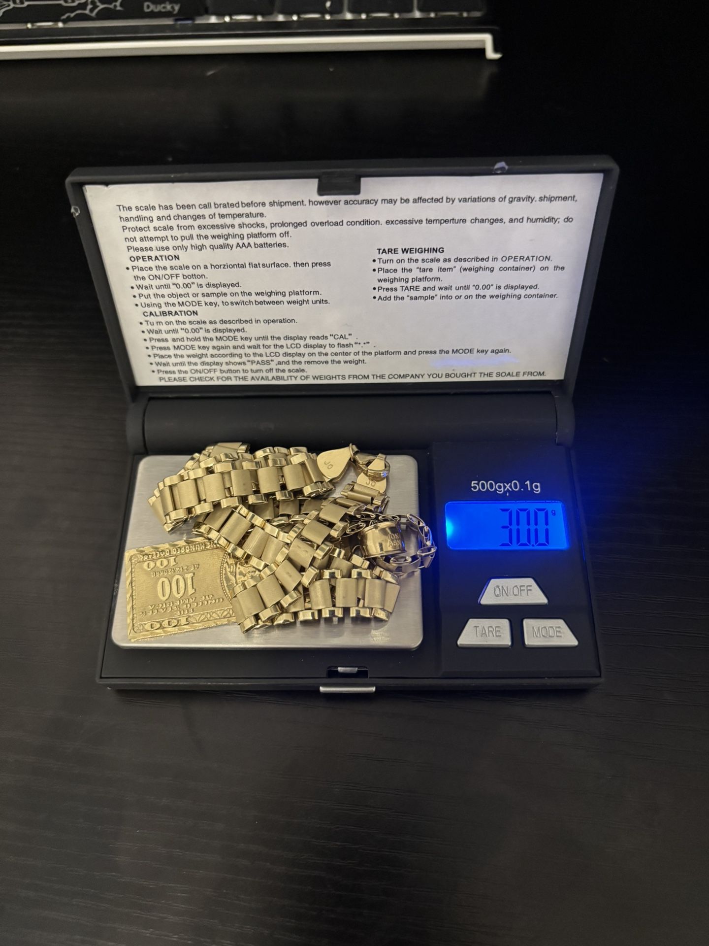 10k rolex chain w pendant