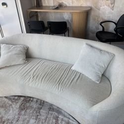 Creme Curved Couch