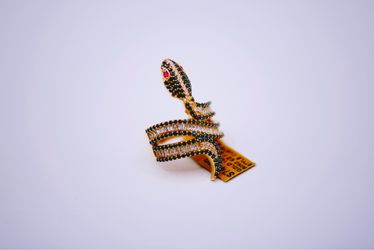 14K snake style cluster ring